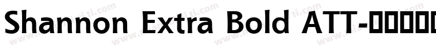 Shannon Extra Bold ATT字体转换